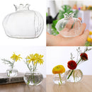 2 Piece Mini Pomegranate Glass Vase Handmade Flower Pot Glass Amber Flower Vases