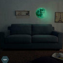 Timelike Glowing Moon Wall Clock Waterproof P Acrylic Luminous Hanging Cloc