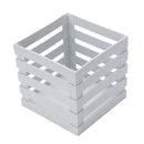 110mmx100mmx105mm white plastic square flowerpot basket decoration