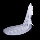 Pure Single Layer White 1T Tulle Church Cathedral Wedding Bridal Long Veil