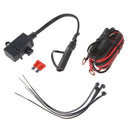 Waterproof Motorcycle 2.1A USB Charger Kit SAE to USB Adapter+Extension Harness