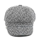 British Style Beret Hat Woolen Autumn Winter Plaid Retro Painter Beanie Cap