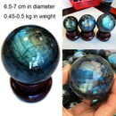 Labradorite Sphere Natural Quartz Crystal Ball Meditation Healing Reiki Stone