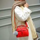 Women Messenger Handbag Shoulder Bag PU Leather Satchel Sling Bag/Red SN9F