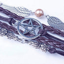 Hot Owl Angel Wings Infinity Hand Chain Braided Rope Punk Bracelet Se ^P Ew
