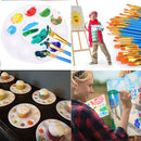 10Pcs Nylon Hair Artist Paint Brush w/ Mixing Palette Tray for Painting Acrylic