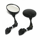 Motorcycle Rearview Side Mirror Black Round For 22mm Bar Scooter Street Bike