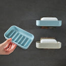 Flexible Bathroom Soap Dish Storage Holder Rack Soapbox Plate Tray Drain TGI