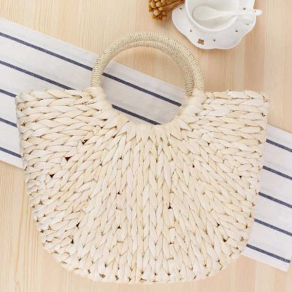 Women'S Straw Hand Bag Large Shoulder Tote Bag Bucket Summer Bags Women Tas M5S6