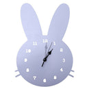 Nordic Style Wooden Clock Girls Bedroom ChildrenS Room Cartoon Mute Rabbit
