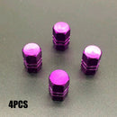 4x Purple Aluminum Alloy Car Tire Wheel Rims Stem Air Valve Cap Tyre Cover Decor