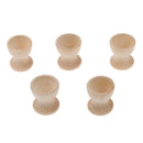 Set of 5pcs Natural Wooden Easter Egg Cup Stand Handicraft Home Decorative