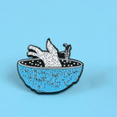 Wolf Animal Brooch Pin Backpack Jacket Denim Badge Children Gift (Style 2)  A