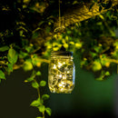Solar Mason Jar Light Retro Lamp String Garden Decor with Handle (20LED)