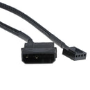 1 To 5 4Pin CPU cooling fan hub splitter adapter braided power cable 40cm ^