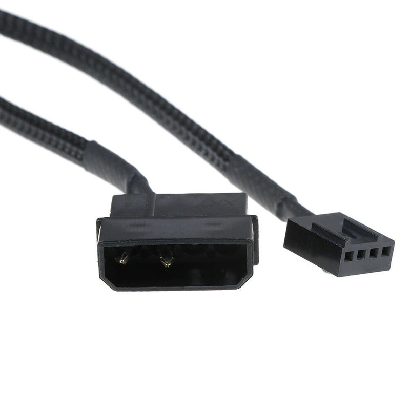 1 To 5 4Pin CPU cooling fan hub splitter adapter braided power cable 40cm ^