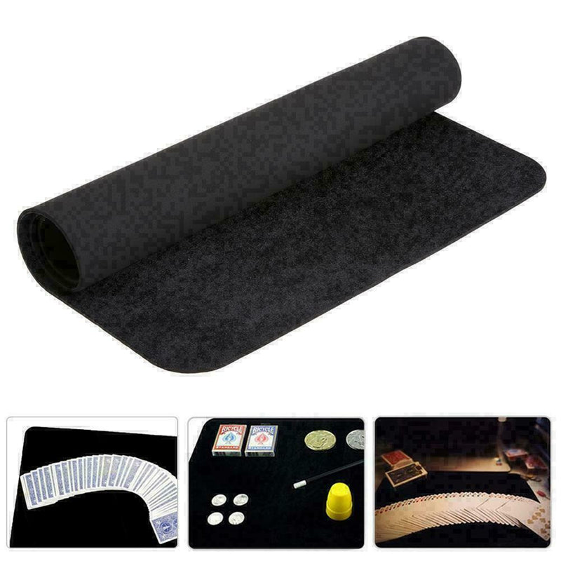 42*32cm Black Card deck Mat magic tricks Poker Coin T3K9 Close Pad Card Up Q6G7