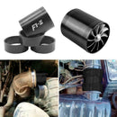 Air Intake Turbonator Dual Fan Turbine Gas Fuel Saver Turbo Supercharger X3D2