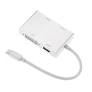 4 In 1 Type C Male To Hdmi Vga Dvi Usb 3.0 Female Adapter Converter Support