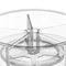 Lazy Susan Divided Turntable Storage Container, Clear Round Organizer Box