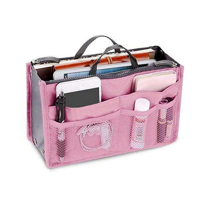 Multi-function Make Up Organizer Cosmetic Bag Travel Wash Handbags (Pink) A