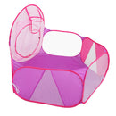 Kids Toddler Pink Purple Ball Pit Playpen Play Tent w/ Mini Basketball Hoop