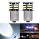 2x Canbus No Error White LED Tail Backup Reverse Light Bulb BA15S 1156 7506 1093