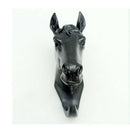 2 Wall Door Clothes Hat Bags Towel Hooks Decorative Elephant + Horse Black