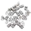 30Silver plated butterfly earring backs stopper scrolls ear post nuts findingsOZ
