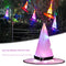 8pcs  LED Luminous Witch Wizard Cap Halloween Glowing Witch Hat Party Decoration