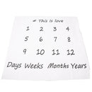Creative Swaddle Newborn Blanket Monthly Milestone Baby Photography Props (