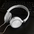Wired Headset Stereo Heavy Bass Gaming Calling Earphones Over Ear White