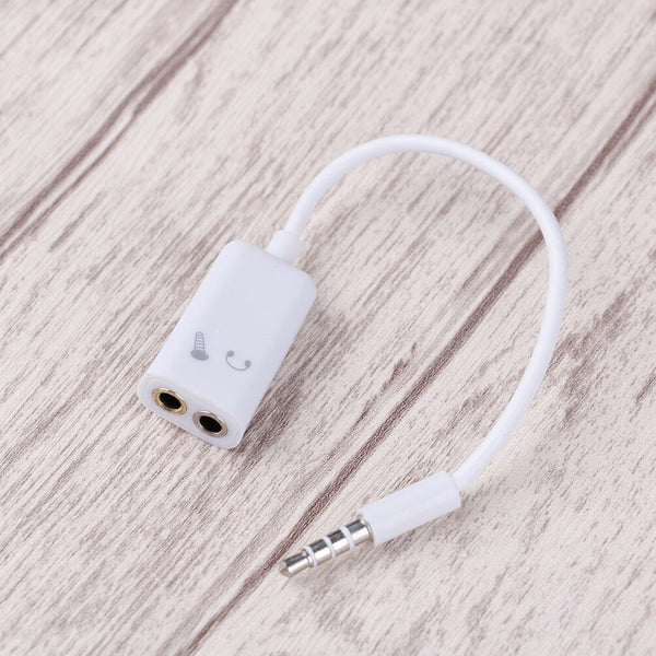 3.5mm mic audio jack to headphone microphone y splitter cable converter SP