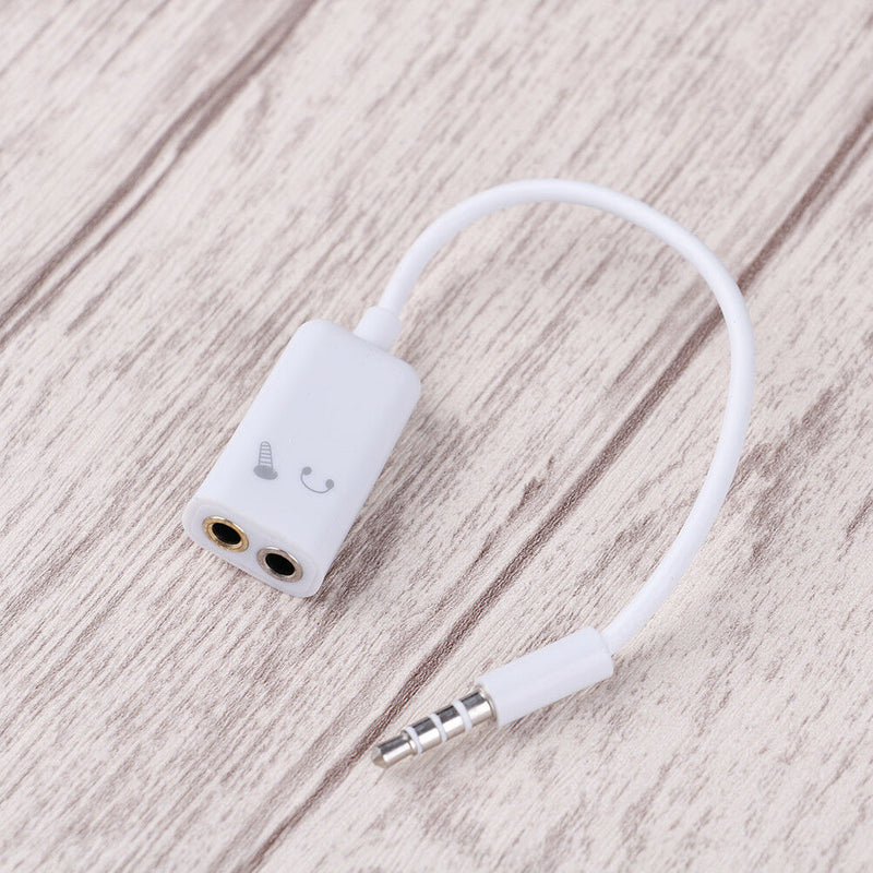 3.5mm mic audio jack to headphone microphone y splitter cable converter SP