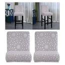 2pcs Short-back Dining Chair Covers Stretch Bar Pub Counter Stool Slipcovers
