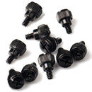 10  PC Computer Case Thumb Screws 6-32 Toolless Modding Black