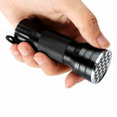 Mini Aluminum UV ULTRA VIOLET 21 LED FLASHLIGHT BLACKLIGHT Torch Light Lamp NEW