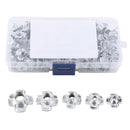 80Pc M3  M5 M6 M8 Carbon Steel Plated Four Prong Furniture T Nuts Blind Nut