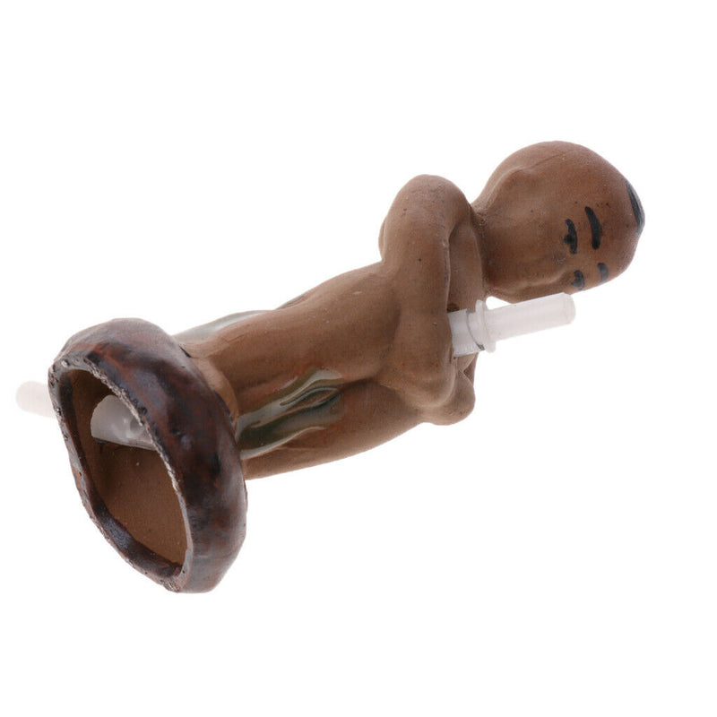 Artificial Hidden Cave Ornament Aquarium Fish Tank Decoration Little Boy - S