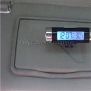 Car LCD Clip-on Digital Backlight Automotive Thermometer Clock Calendar SN