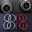 4 Dashboard Air Vent Outlet Inside Ring Cover Trim fit for Audi A3 8V 2012-18 Q2