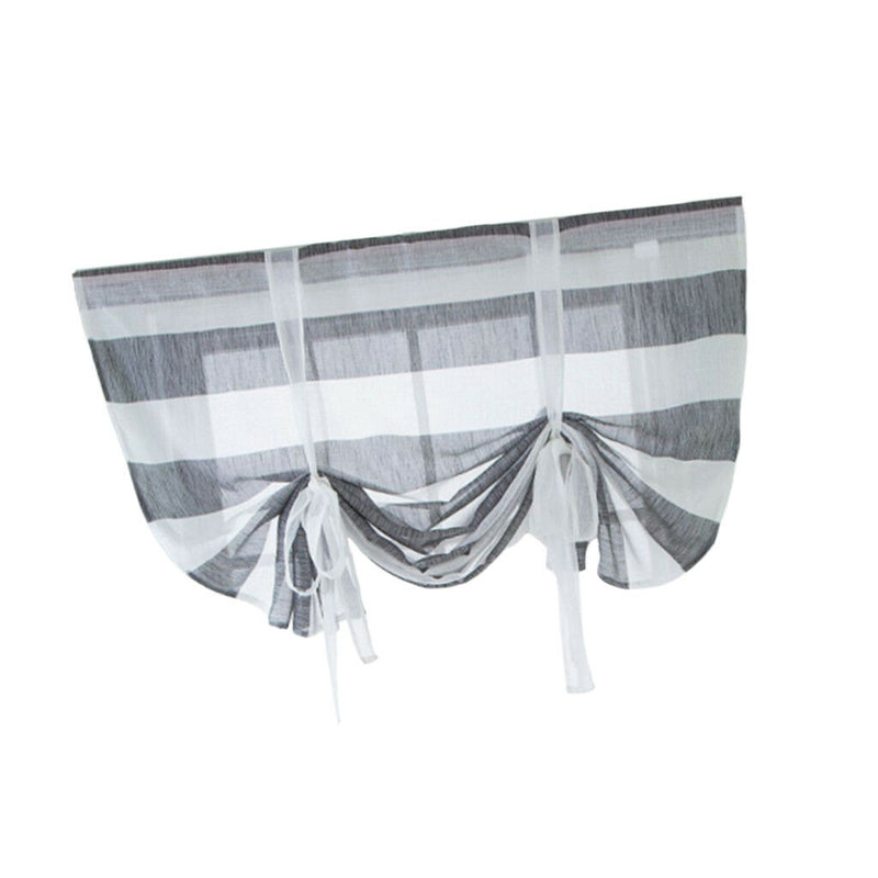 Romantic Tie Up Curtain Sheer Shade Short Roman Sheer Balloon Curtain 02