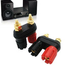 Dual Female Banana Plug Jack Terminal Binding-Post for Speaker Amplifier Hot
