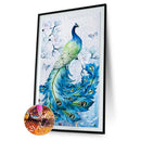 Peacock Diamond Painting Embroidery 5D Full Round Drill DIY Animal Picture A