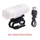 Mountain Bike Headlight USB Rechargeable Super Bright Riding Tool (White)