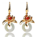 Ethnic Style Jade Earrings Fashion Girls Jewelry Creative Simple Earrings