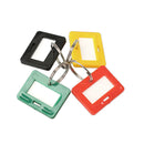 100Pcs Plastic Keychain Key Tags 5 Style ID Label Name Key Tags Split Ring