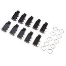Female Jack / Jack 10Pcs 6.35mm / 6.35mm 3Pins Stereo Microphone