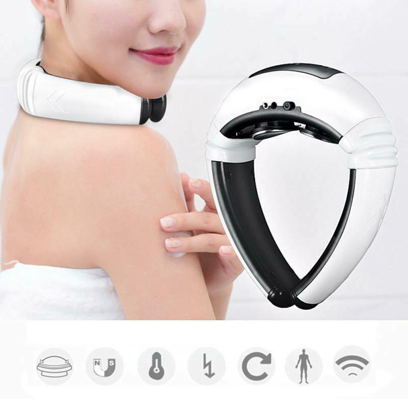 Cervical Neck Massager Physical Therapy Electromagnetic Shock Pulse Pain Relief
