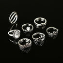 Ping Adjust DA door Boho Midi Rings Finger Ring Setting Jewelry Set 7pcs R3H8